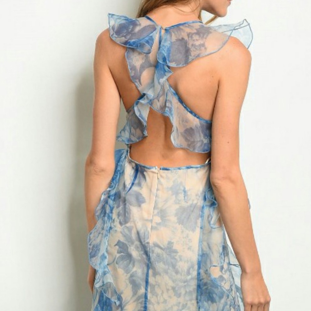 🍁GORGEOUS BLUE NUDE DRESS -101 - Picture 5 of 5